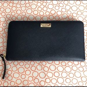 Kate Spade Navy Blue Large Wallet